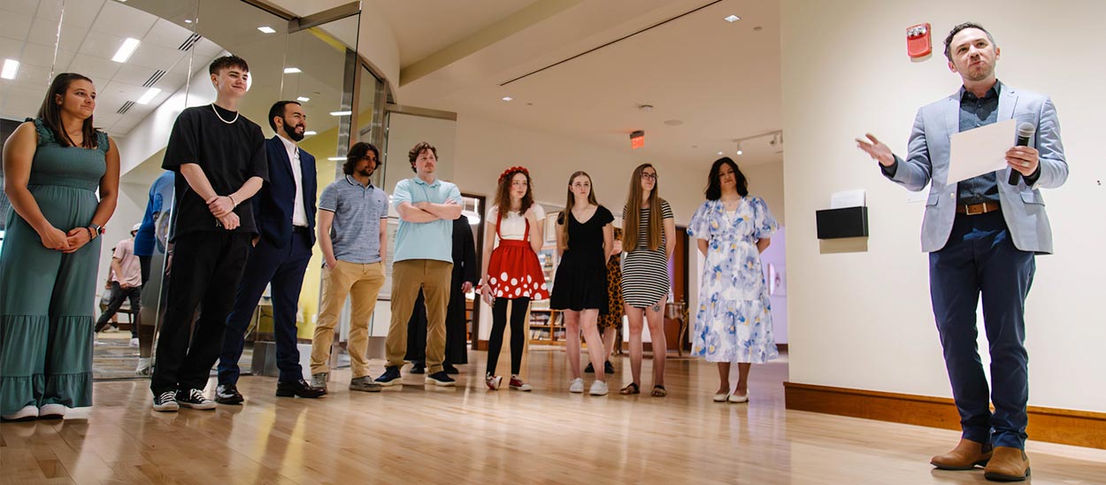 Students at the Verotsko Art Center being recognized for their hard work Students at the Verotsko Art Center being recognized for their hard work