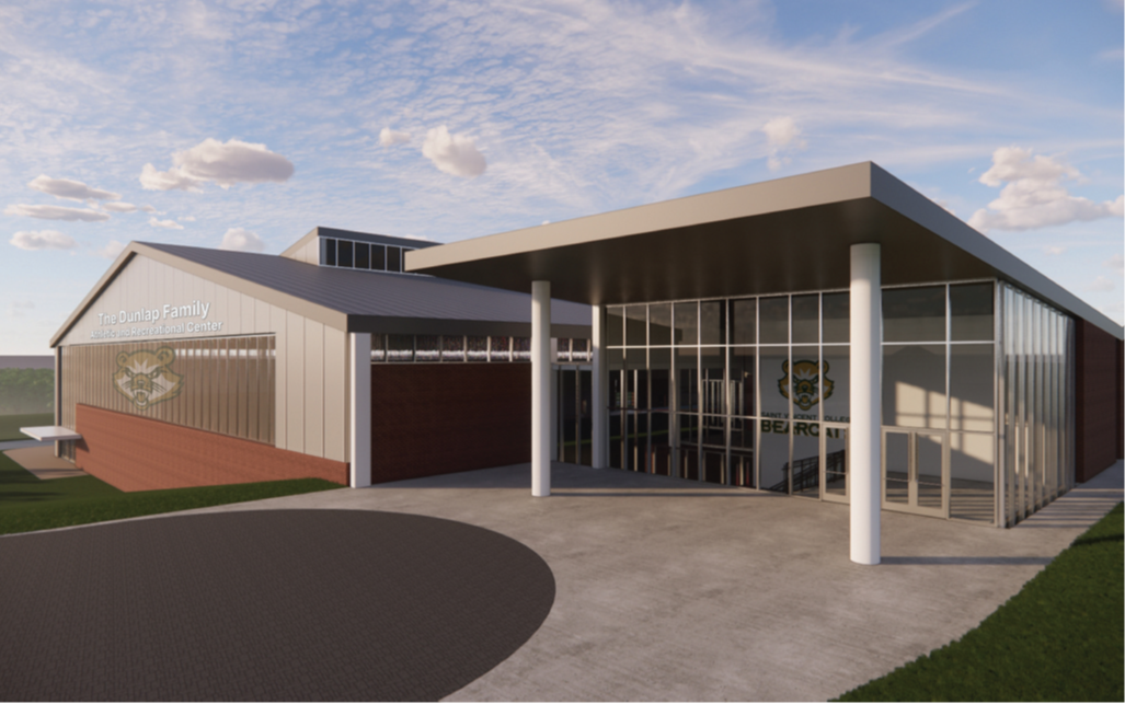 Digital rendering of the Dunlap Family Athletic and Recreation Center