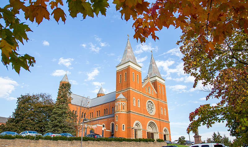 Saint Vincent Archabbey Basilica in fall