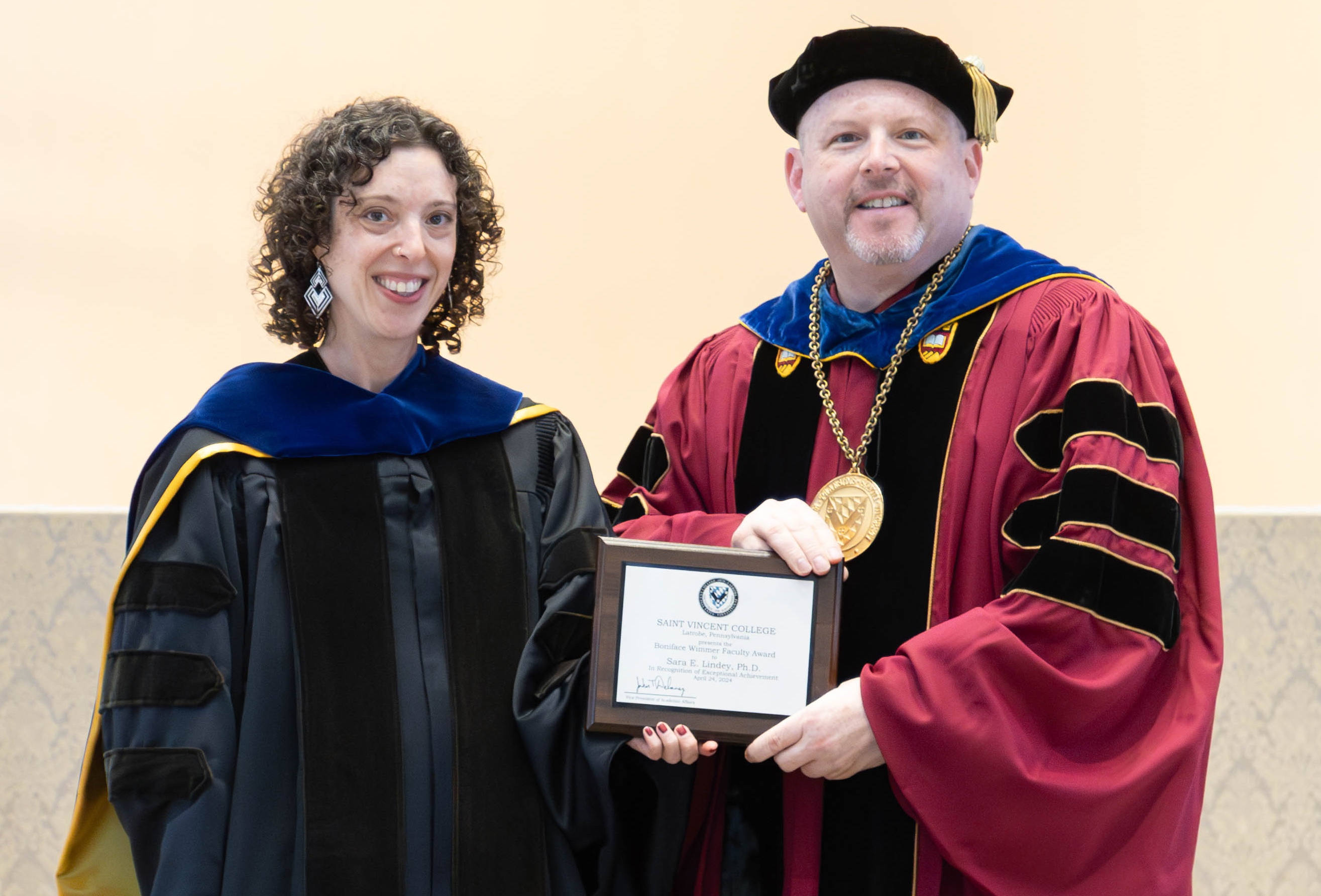 Dr. Sara Lindey receives Boniface Wimmer Faculty Award
