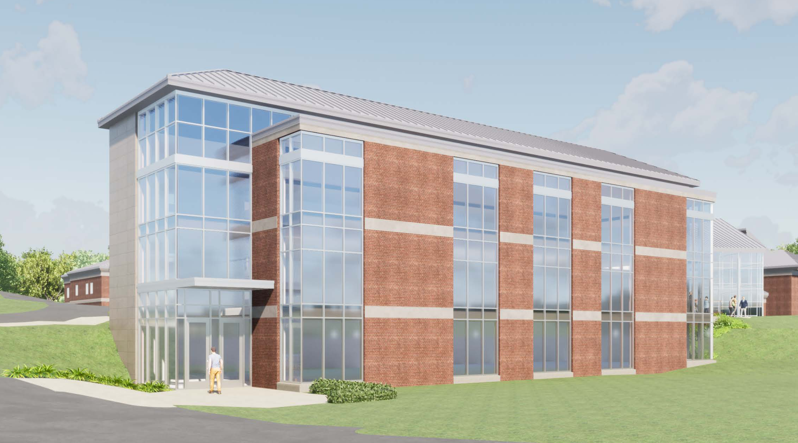 Digital rendering of Rhodora and John Donahue Hall