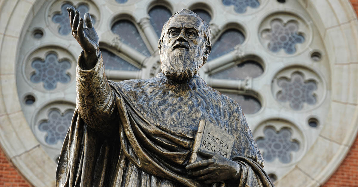 boniface wimmer statue on campus