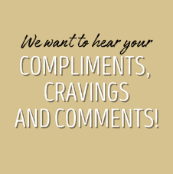 Compliments and comments card icon