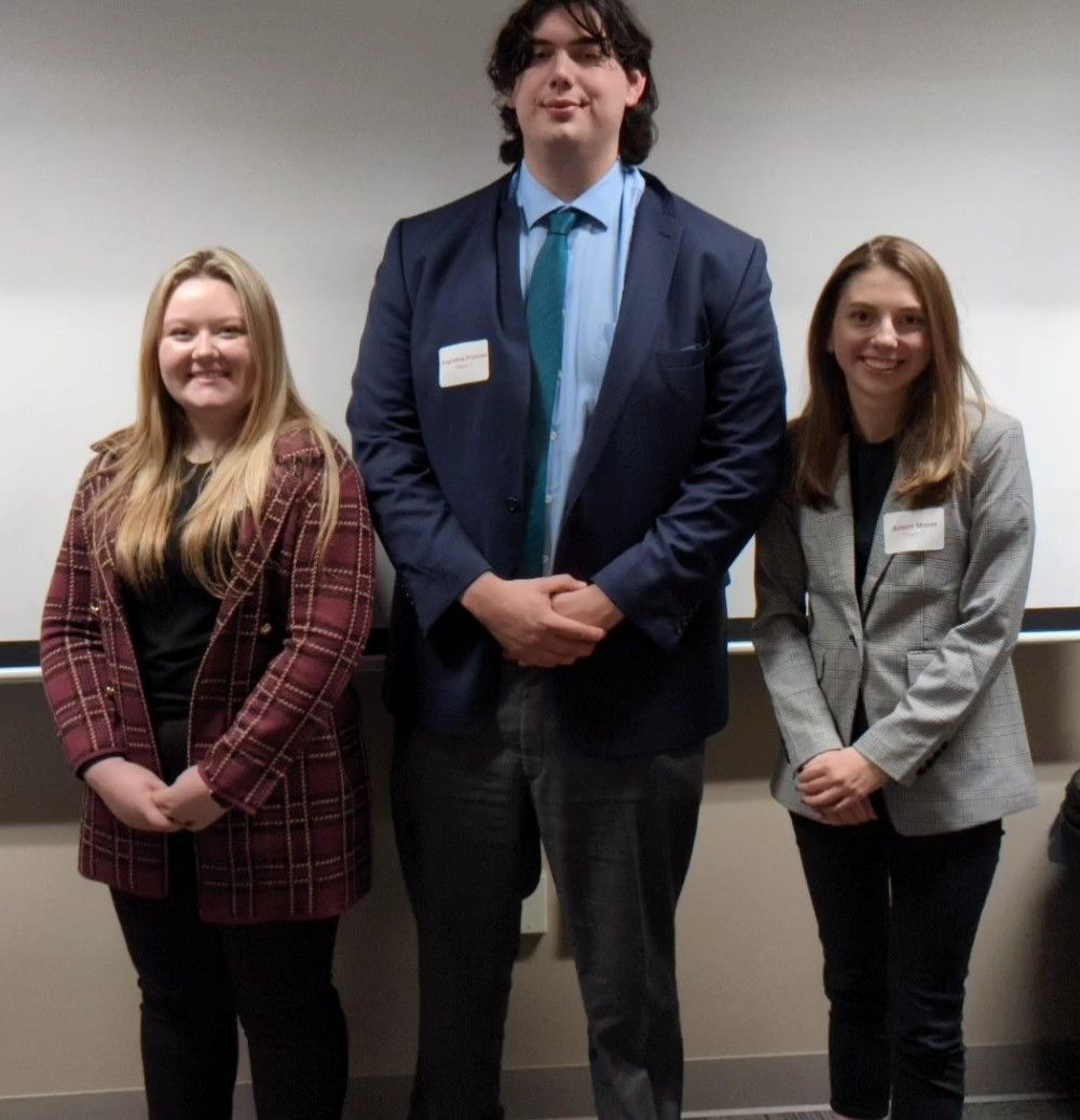 Three students place second at ASCM Case Competition